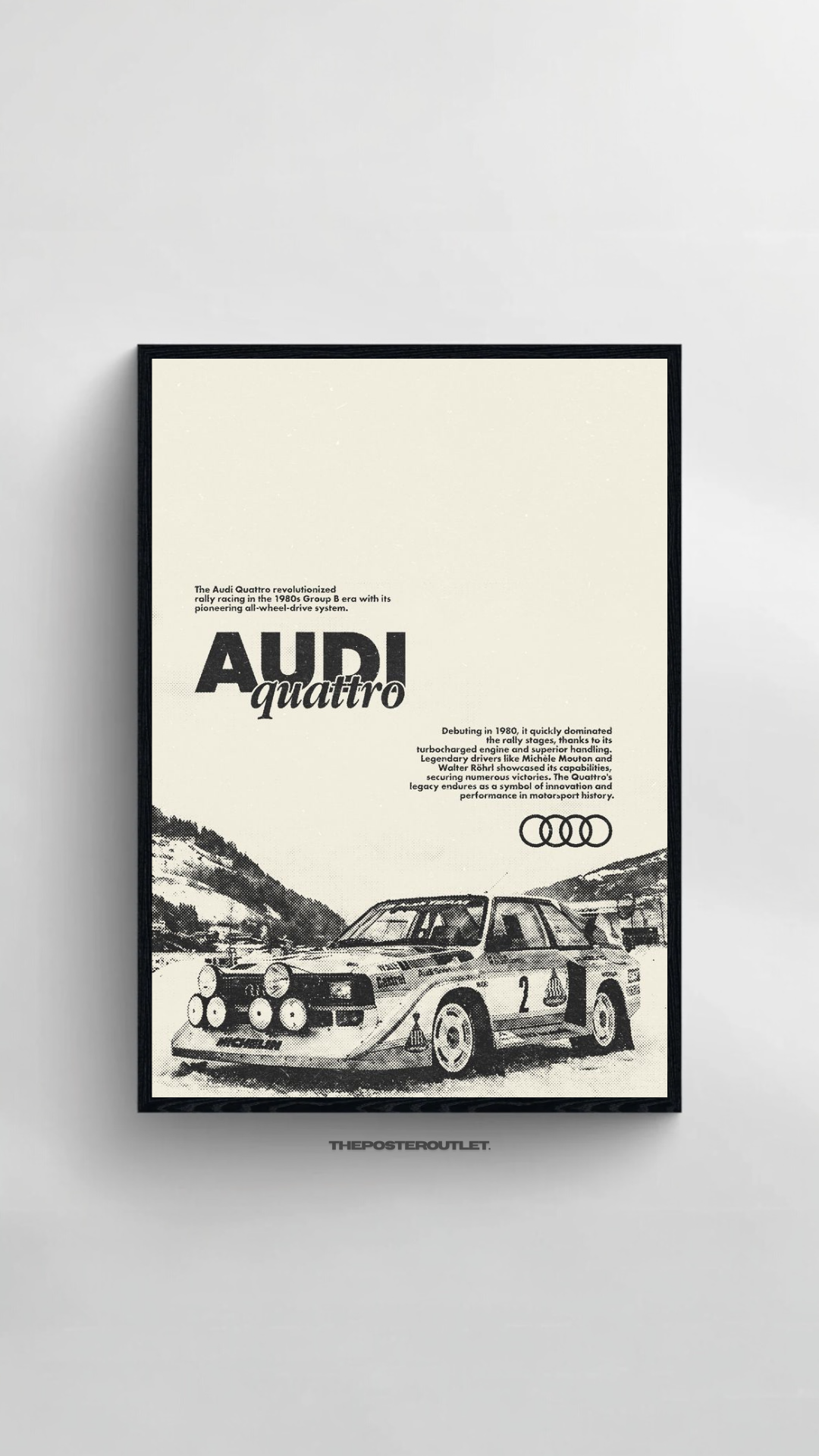 Audi Quattro Framed Poster