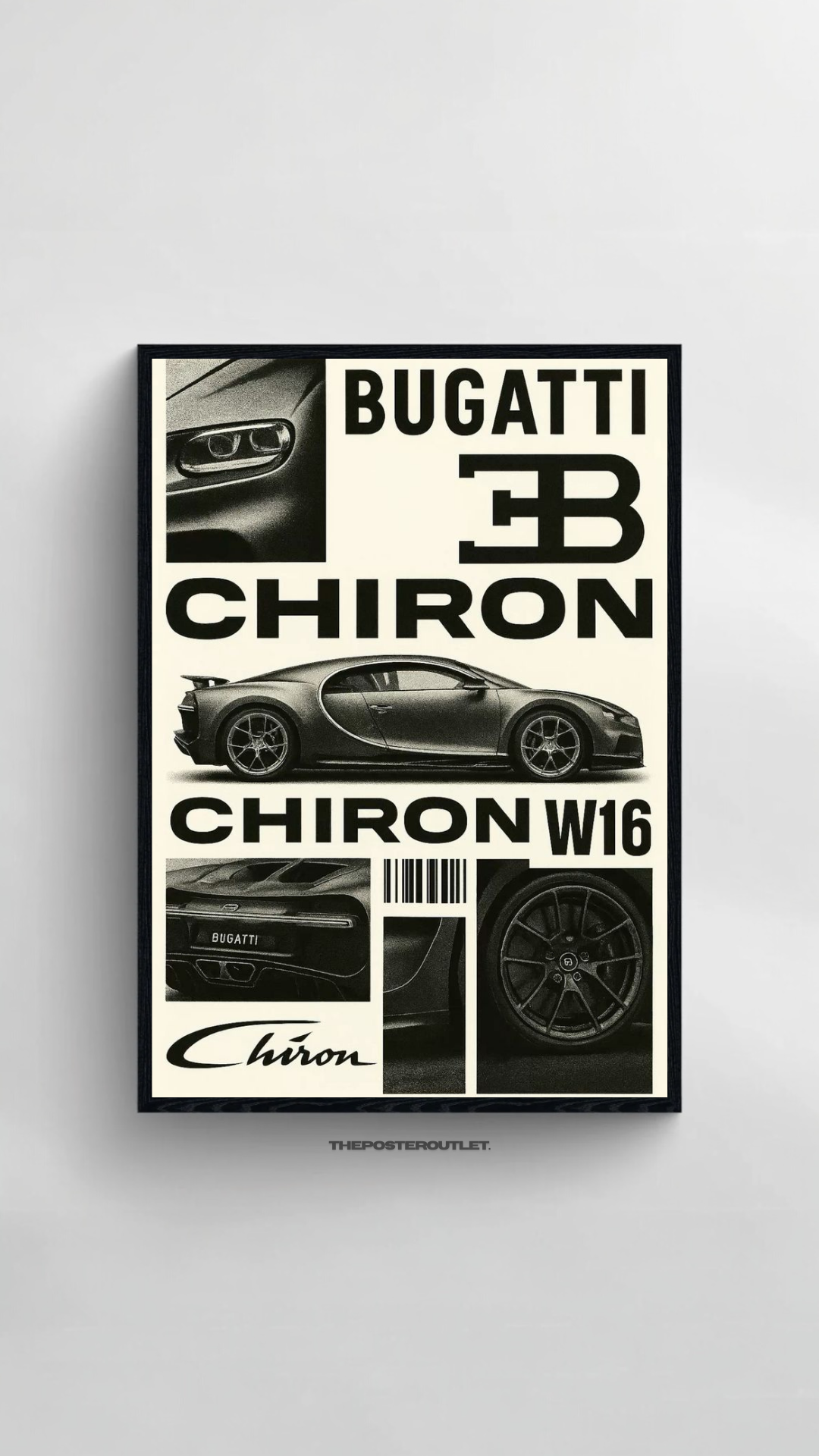 Bugatti Chiron Framed Poster