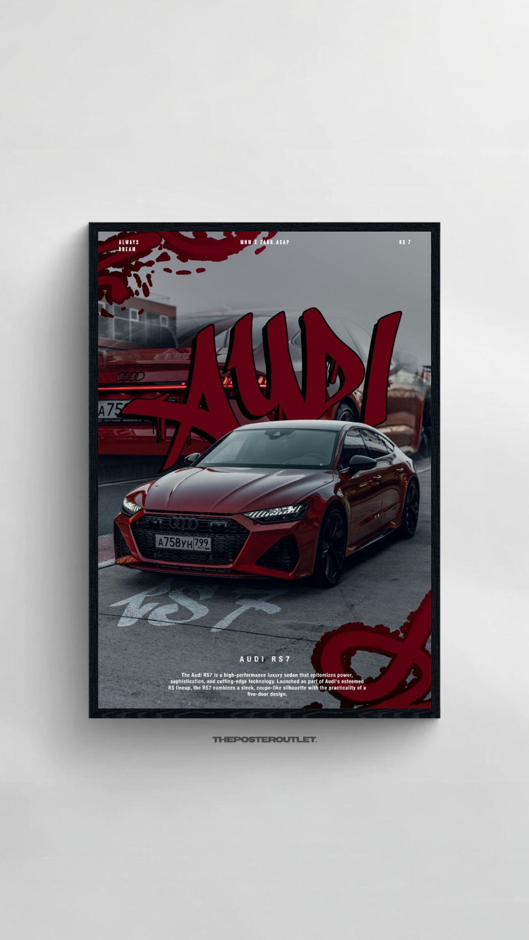 Audi Rs7 Framed Poster