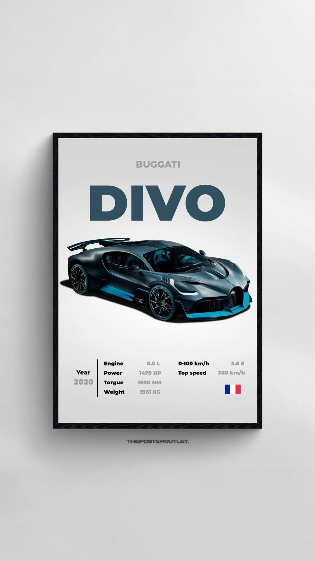 Bugatti Divo Framed Poster