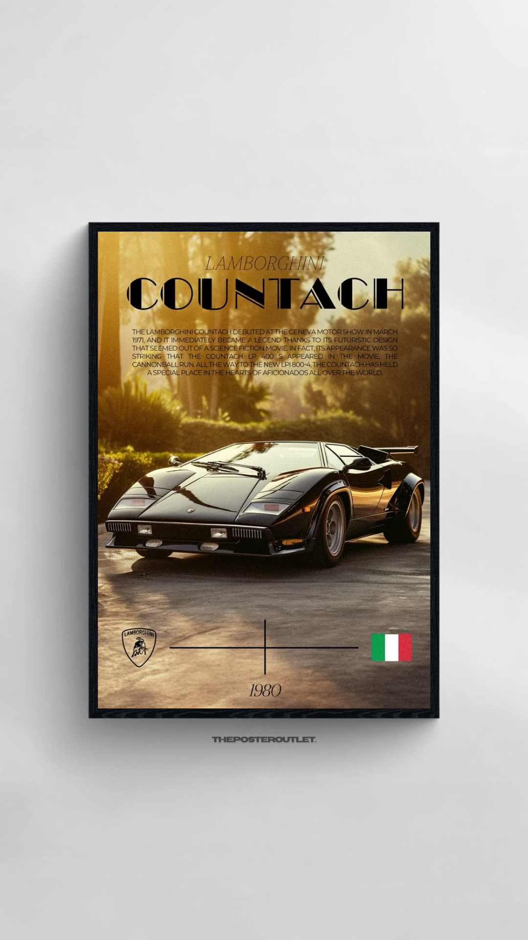 Lamborghini Countach Framed Poster